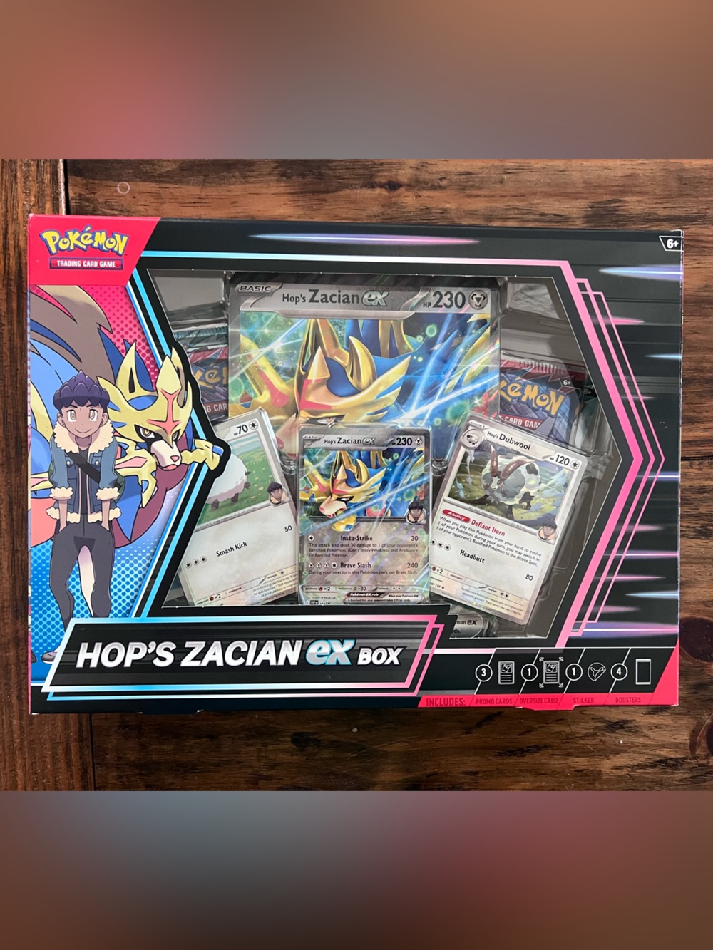 Authentic Sealed Pokemon Hop's Zacian ex Box Collector Set